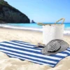 Unyqoos® Set van Vier Luxe Strandhanddoeken in Heldere Kleuren, 76 x 152 cm, Zacht en Absorberend Katoen
