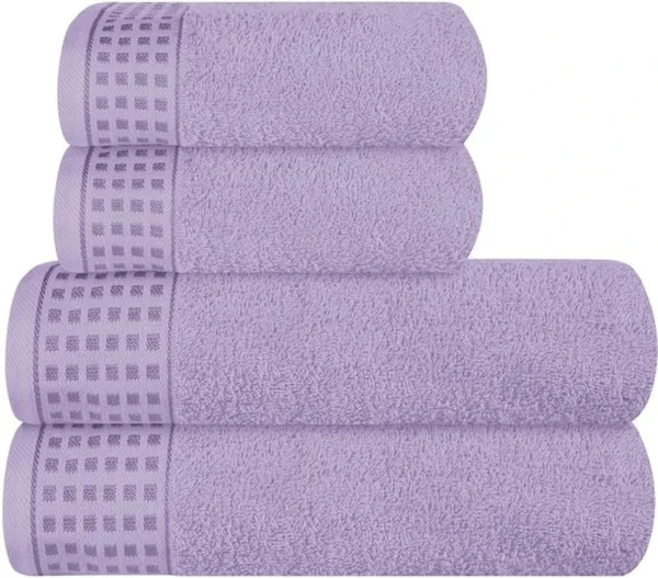 Unyqoos® Extra Grote Luxe Handdoekenset van 4 Stuks voor Comfort en Absorptie