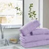 Unyqoos® Extra Grote Luxe Handdoekenset van 4 Stuks voor Comfort en Absorptie