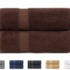 Unyqoos® Set van Luxe Douchehanddoeken in Chocoladetinten, Extra Zacht en Absorberend, 70x140 cm