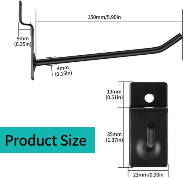 Unyqoos ® Grote Set Multifunctionele Haken voor Gatenwand en Gereedschapsopslag in Werkplaats