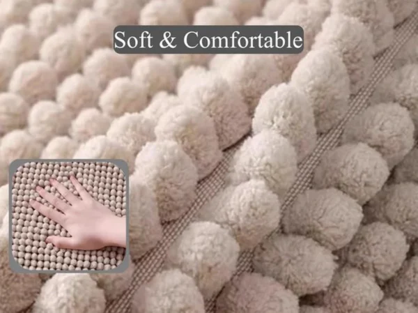 Unyqoos ® Zachte Chenille Badmat, Absorberend en Antislip, Wasbaar, 40 x 60 cm, Koffiekleur