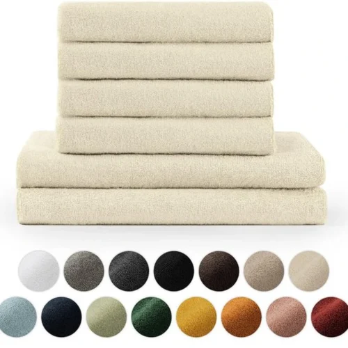 P-87213230040640-20260405180502.webp Unyqoos ® Ultrazachte en Absorberende 4-delige Handdoekenset van Hoogwaardig Katoen voor Luxe Badervaring