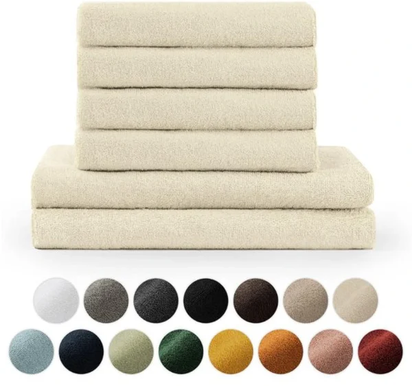 P-87213230040640-20260405180502.webp Unyqoos ® Ultrazachte en Absorberende 4-delige Handdoekenset van Hoogwaardig Katoen voor Luxe Badervaring