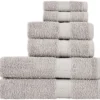Unyqoos® Zachte en Luxe Handdoeken Set voor Dagelijks Gebruik - 6-Delig Inclusief Badlakens, Handdoeken en Waslapjes