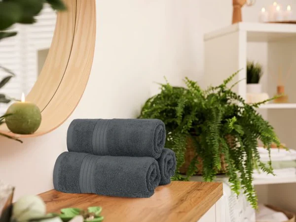 Unyqoos ® Ultrazachte en Absorberende Handdoekenset - Luxe Katoenen Handdoeken van Hoogwaardige Kwaliteit voor Dagelijks Gebruik, Set van 6 Grijze Handdoeken