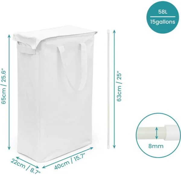 Unyqoos ® Stijlvolle Opvouwbare Wasmand met Deksel en Handgrepen voor Eenvoudige Organisatie