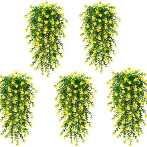 Unyqoos ® Levensechte Kleurvolle Kunstplanten voor Binnen en Buiten Decoratie, Set van 5 Stuks, Ideaal voor Feestelijke Evenementen