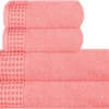 Unyqoos® Zeer Zachte en Absorberende 4-delige Handdoekenset van Hoogwaardig Katoen voor Elke Dag