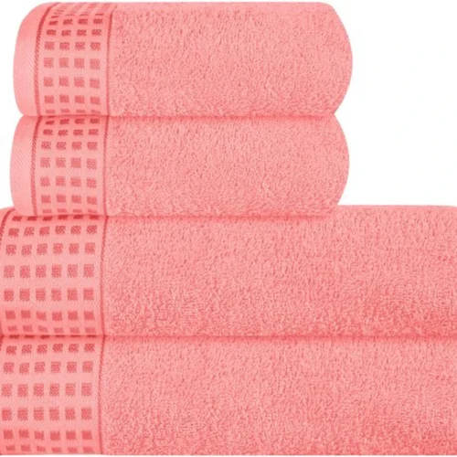 P-87213230050470-20260405180740.webp Unyqoos® Zeer Zachte en Absorberende 4-delige Handdoekenset van Hoogwaardig Katoen voor Elke Dag