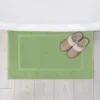 Unyqoos® Deluxe Set van Twee Zachte en Absorberende Badmatten in Salie-Groen Katoen