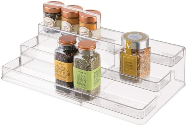 Unyqoos® Kruidenrek met Uittrekbare 3-Lagen voor Optimale Keukenorganisatie en Zichtbare Kruidenopslag