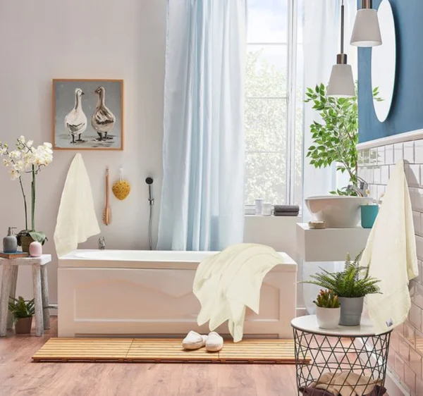 Unyqoos® Luxueuze 8-delige Handdoekenset voor Spa, Fitness en Thuisgebruik in Ivoor
