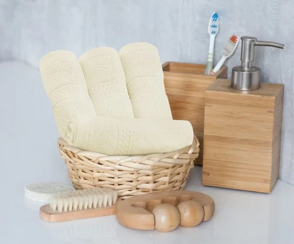 Unyqoos® Luxueuze 8-delige Handdoekenset voor Spa, Fitness en Thuisgebruik in Ivoor