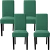 Unyqoos ® Elegante Set Van 4 Stretchbare Stoelhoezen Voor Diverse Gelegenheden In Donkergroen