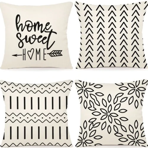 P-87213230054810-20260406110036.webp Unyqoos ® Set van 4 Luxe Linnen Kussenslopen voor Binnen en Buiten 40 x 40 cm