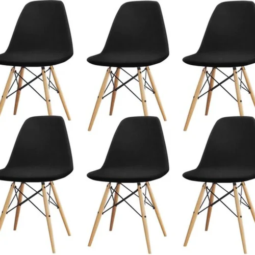 Unyqoos ® Moderne, Elastische Stoelhoezen Set van 6 voor Verschillende Gelegenheden, Zwart, Wasbaar en Herbruikbaar