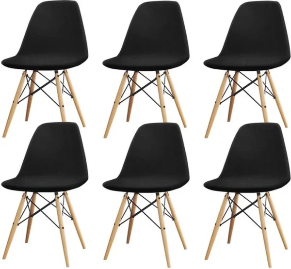 Unyqoos ® Moderne, Elastische Stoelhoezen Set van 6 voor Verschillende Gelegenheden, Zwart, Wasbaar en Herbruikbaar