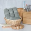 Unyqoos® Luxueuze 8-delige Handdoekenset van 100% Zacht Katoen met Ophanghaakjes in Koel Grijs