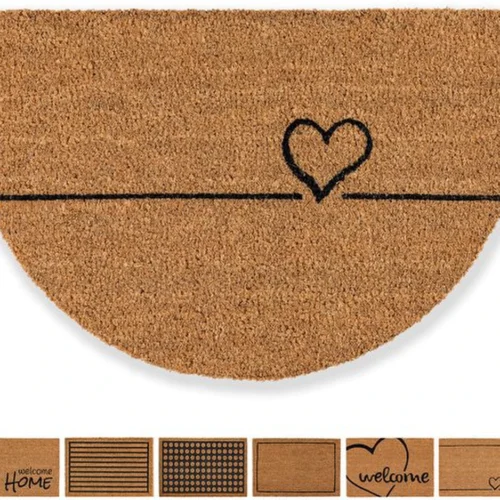 Unyqoos ® Stijlvolle Halfronde Deurmat van Kokosvezels met Antibacteriële Eigenschappen voor Binnengebruik
