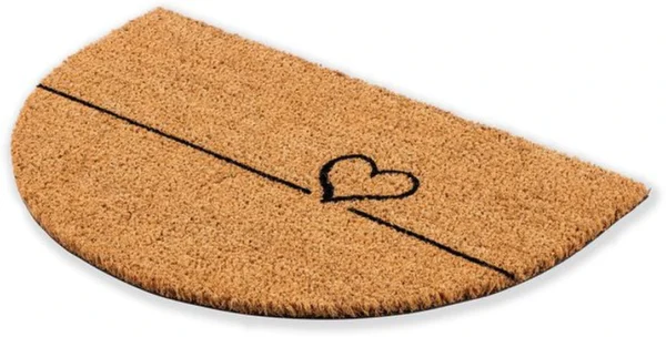 Unyqoos ® Stijlvolle Halfronde Deurmat van Kokosvezels met Antibacteriële Eigenschappen voor Binnengebruik