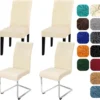 Unyqoos ® Set van 4 Elegante en Elastische Stoelhoezen voor Diverse Gelegenheden