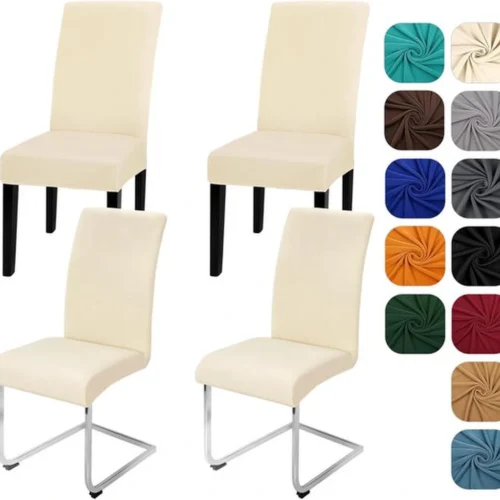 Unyqoos ® Set van 4 Elegante en Elastische Stoelhoezen voor Diverse Gelegenheden