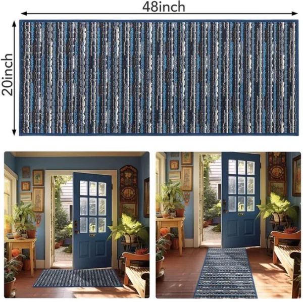 Unyqoos ® Premium Vuilopname Deurmat voor Binnengebruik, Antislip en Wasbaar, Geschikt voor Diverse Ingangen, 55 x 150 cm