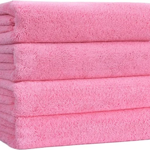 P-87213230068840-20260405183151.webp Unyqoos® Zachtroze Set van Vier Luxe Microvezel Handdoeken voor Sneldrogend Comfort en Zacht Huidgevoel