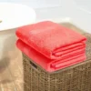 Unyqoos® Ultrazachte en Sneldrogende Grote Badhanddoeken Set van Twee in Koraaloranje voor Comfort en Gemak
