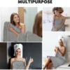 Unyqoos® Extra Grote Sneldrogende Microvezel Handdoek 100 cm x 200 cm Voor Douche en Sauna in Grijs