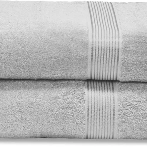 Unyqoos® Extra Grote Luxe Badhanddoekenset van 2 Stuks met Sneldrogende Eigenschappen in Lichtgrijs