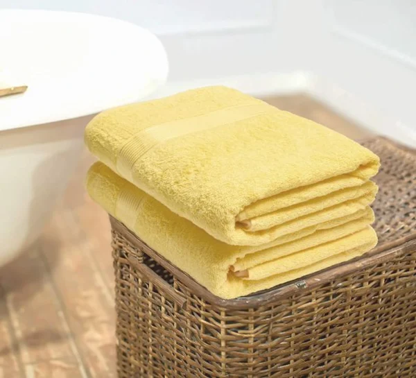 P-87213230082461-20260405180851.webp Unyqoos® Zachte en Ultra-absorberende Grote Gele Badhanddoeken Set van 2 voor Luxe Comfort