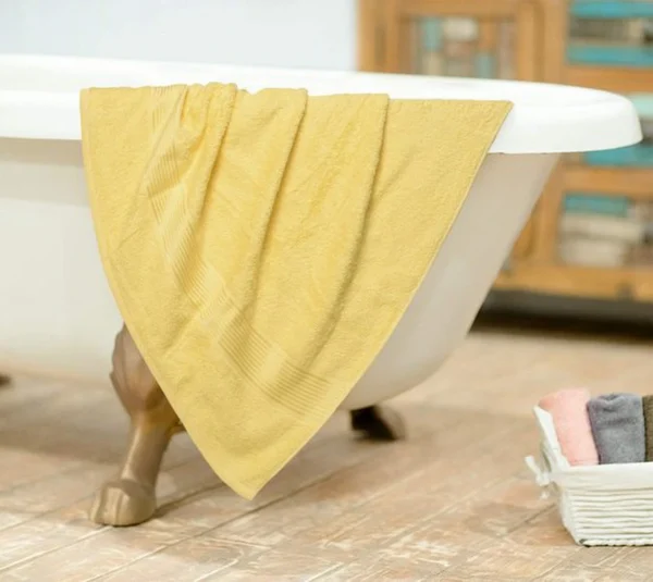 P-87213230082462-20260405180856.webp Unyqoos® Zachte en Ultra-absorberende Grote Gele Badhanddoeken Set van 2 voor Luxe Comfort