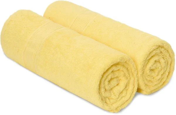 P-87213230082466-20260405180903.webp Unyqoos® Zachte en Ultra-absorberende Grote Gele Badhanddoeken Set van 2 voor Luxe Comfort