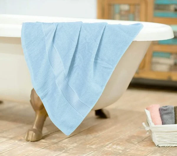 Unyqoos® Set van Twee Extra Grote Ultra Absorberende Lichtgewicht Badhanddoeken in Hemelsblauw