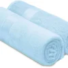 Unyqoos® Set van Twee Extra Grote Ultra Absorberende Lichtgewicht Badhanddoeken in Hemelsblauw