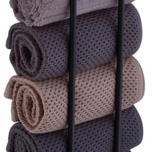 Unyqoos ® Stijlvolle Zelfklevende Handdoekhouder van 60 cm in Matzwarte Afwerking, Roestvrij Staal voor Badkamergebruik