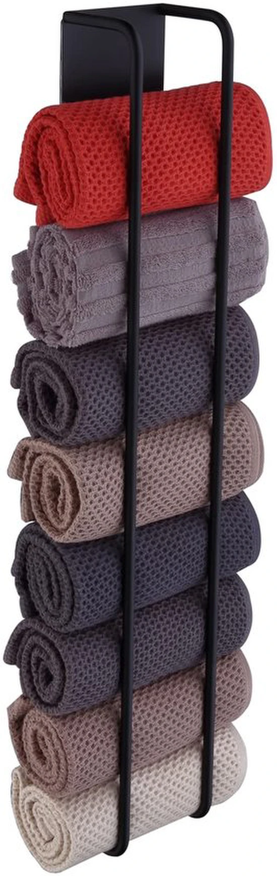 Unyqoos ® Stijlvolle Zelfklevende Handdoekhouder van 60 cm in Matzwarte Afwerking, Roestvrij Staal voor Badkamergebruik