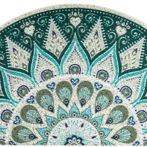 Unyqoos ® Halfronde Stijlvolle Antislip Deurmat voor Binnen en Buiten, Gemakkelijk te Reinigen, Groen