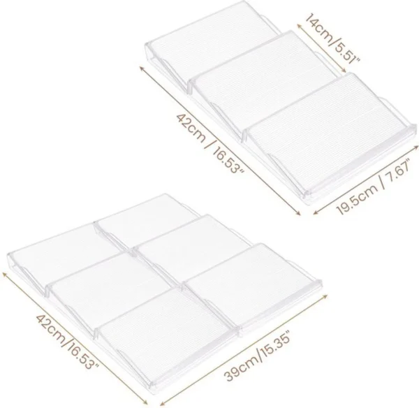 Unyqoos ® Kruidenrek Lade Organisator voor Keuken met Uittrekbare 3-Lagen Inzetstukken