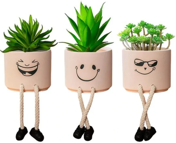 Unyqoos ® Decoratieve Miniatuurplanten voor Binnen en Buiten met Keramische Potten