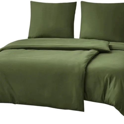 Unyqoos ® Zacht en Strijkvrij Microvezel Beddengoedset met Ritssluiting in Olijfgroen