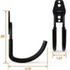 Unyqoos® Heavy-Duty Stalen Wandhaken voor Multifunctionele Opslag in Garage en Tuin, Set van 2