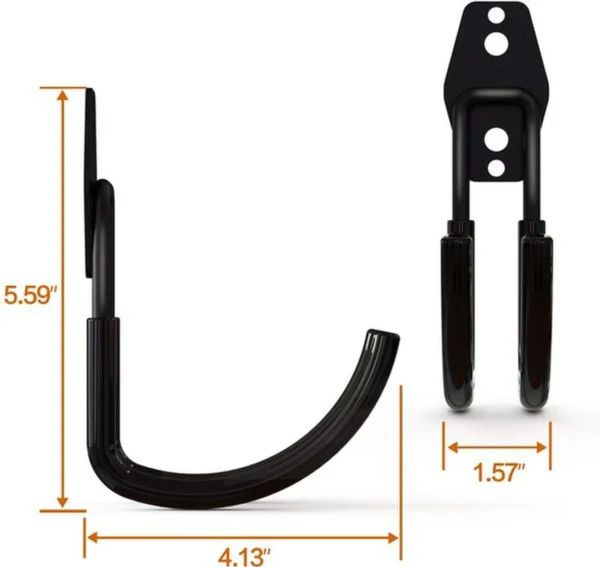 Unyqoos® Heavy-Duty Stalen Wandhaken voor Multifunctionele Opslag in Garage en Tuin, Set van 2