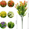 Unyqoos ® Kleurrijke Weerbestendige Kunstbloemenbundels voor Buiten en Binnen Decoratie