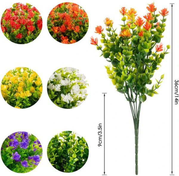 Unyqoos ® Kleurrijke Weerbestendige Kunstbloemenbundels voor Buiten en Binnen Decoratie