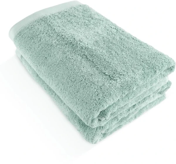 P-87213230110480-20260405181456.webp Unyqoos® Luxueuze Set van 2 Grote Zachte Douchehanddoeken van Natuurlijk Katoen in Mintkleur