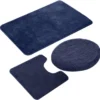 Unyqoos® Zachte en Absorberende 3-delige Badmatset met Antislip Onderkant voor Badkamercomfort