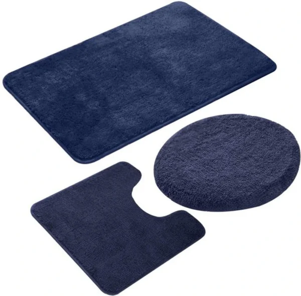 Unyqoos® Zachte en Absorberende 3-delige Badmatset met Antislip Onderkant voor Badkamercomfort